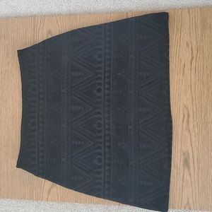 Black Patterned Skirt